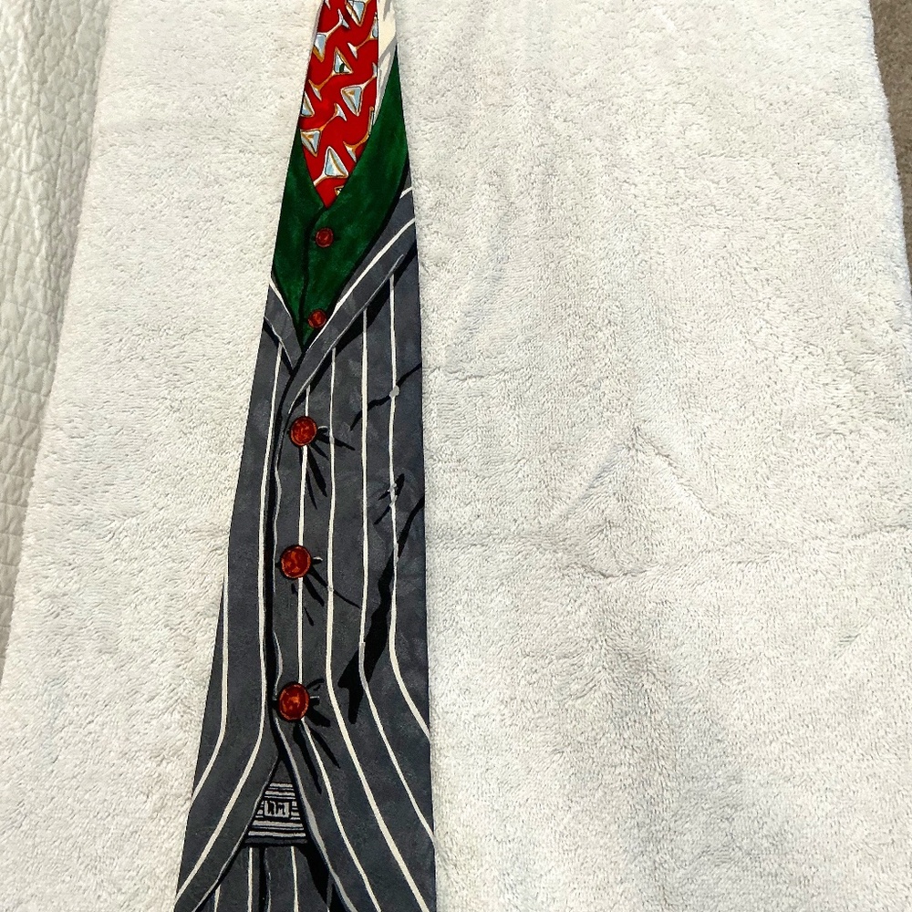 Nicole Miller "Suit and Tie" Silk Tie